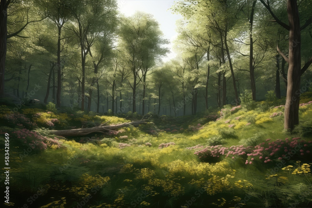 Obraz premium morning in the forest