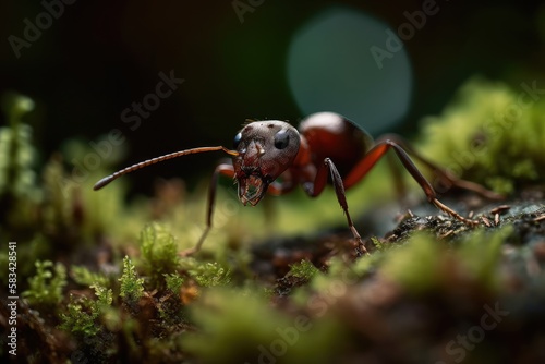 red ant on a leaf © Man888