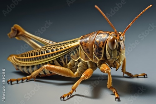 grasshopper on a white background © Man888
