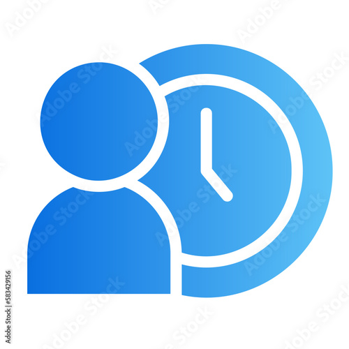 working time gradient icon