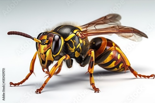wasp on white background © Man888