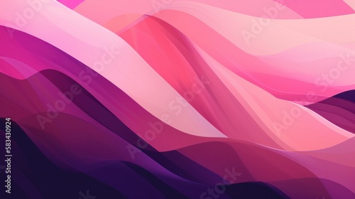 Beautiful abstract colorful minimalistic geometric background for design with smooth waves and colors from purple to pink  ai generated 
