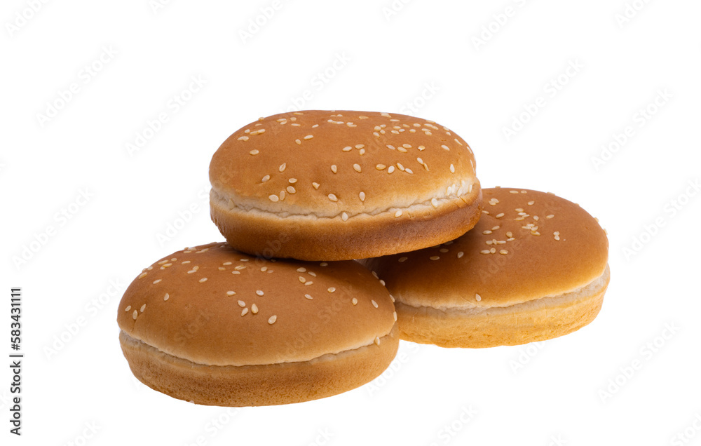 bun with sesame seeds for hamburger isolated bun with sesame seeds for hamburger isolated