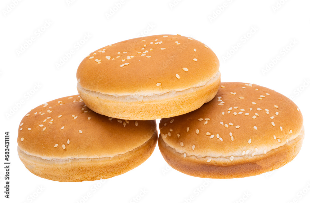 bun with sesame seeds for hamburger isolated bun with sesame seeds for hamburger isolated