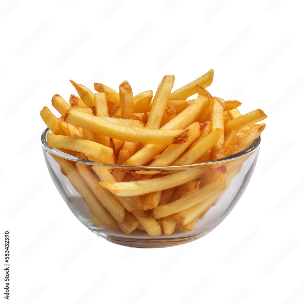 French fries isolated on white background French fries isolated on white background