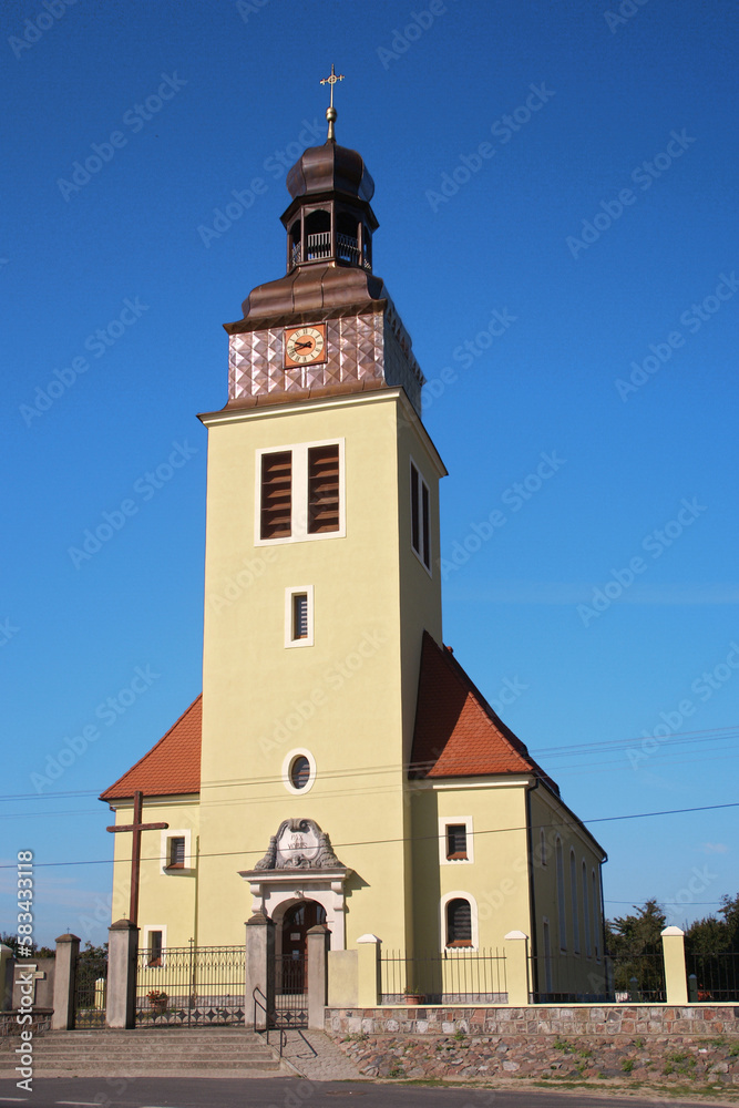 Church of st. John the Baptist in Wojcin, Kuyavian-Pomeranian Voivodeship, Poland