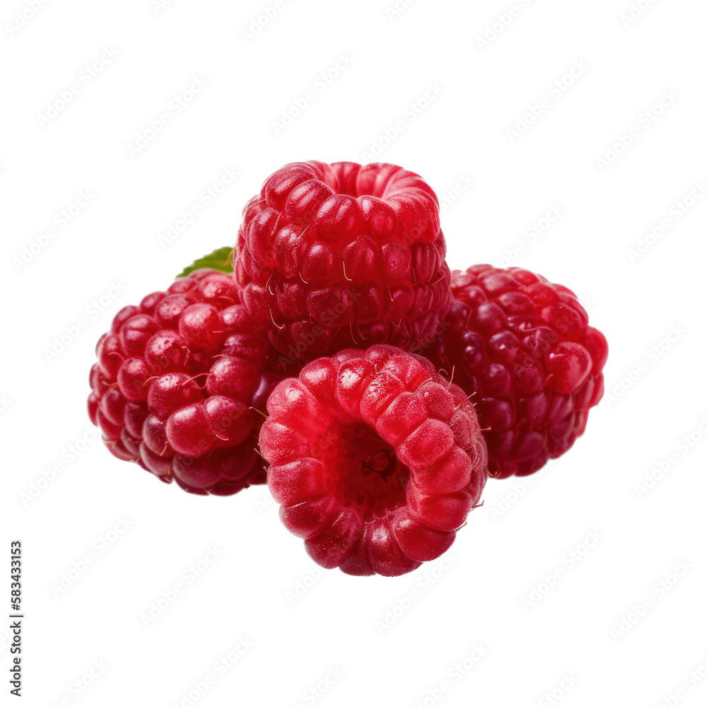Raspberries isolated on transparent background Raspberries isolated on transparent background