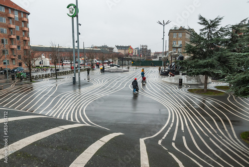 Superkillen Park in Copenhagen  Denmark 