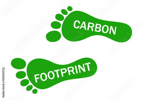 carbon footprint green foot concept vector
