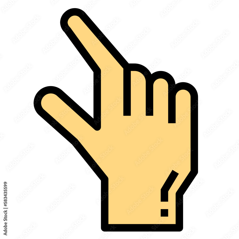 hand filled outline icon style hand filled outline icon style