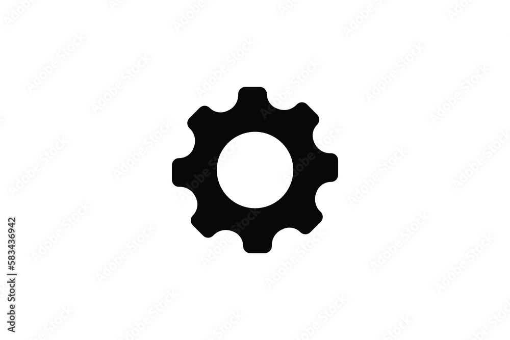 Minimal gear icon logo design vector template Minimal gear icon logo design vector template