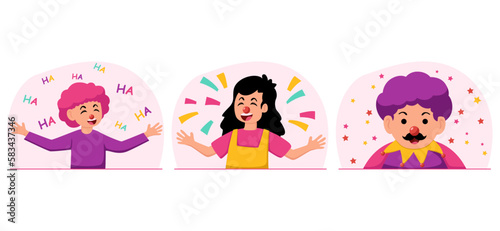 April Fools Flat Bundle Illustration