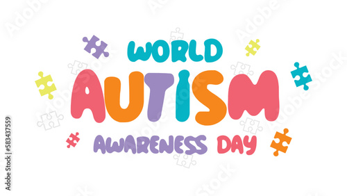 World autism day with puzzl...