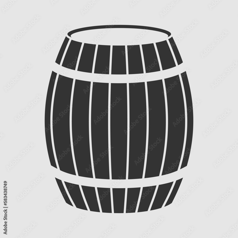 Wine Barrel isolated on white background. Vector illustration. Wine Barrel isolated on white background. Vector illustration.
