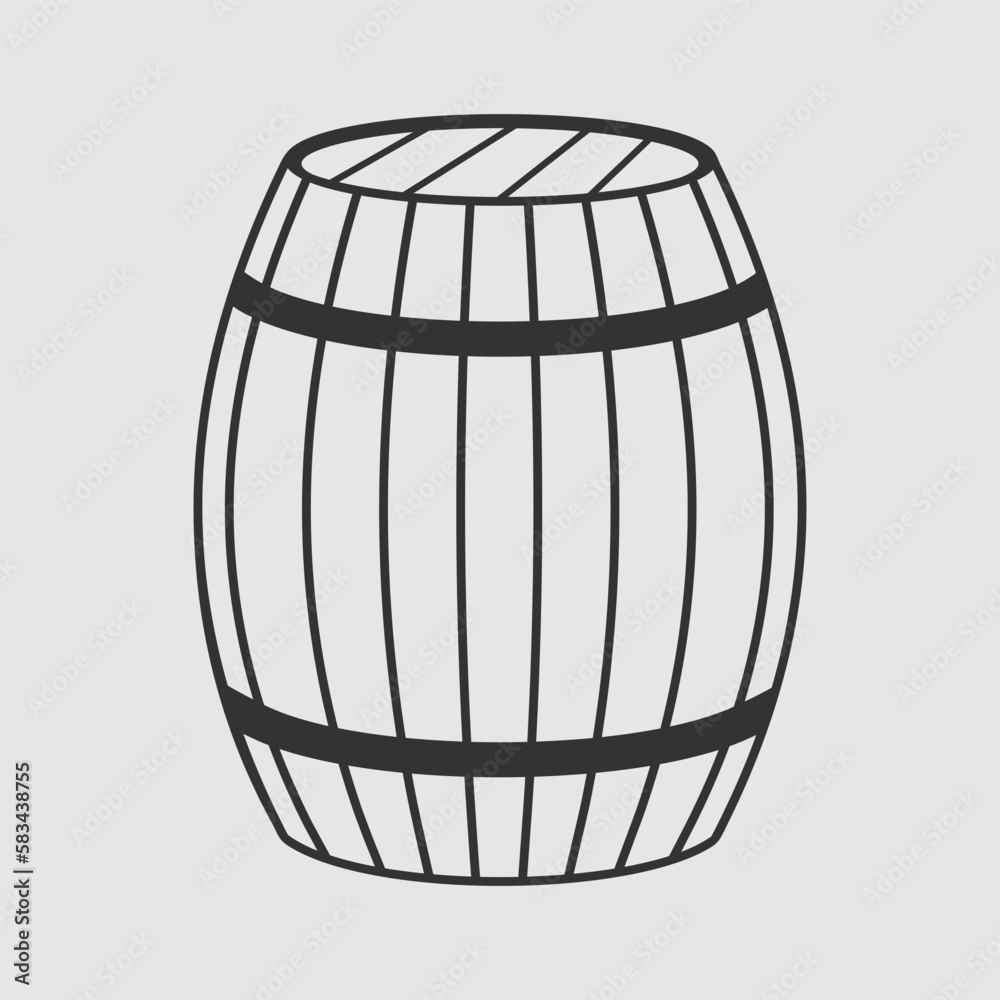 Wine Barrel isolated on white background. Vector illustration Wine Barrel isolated on white background. Vector illustration