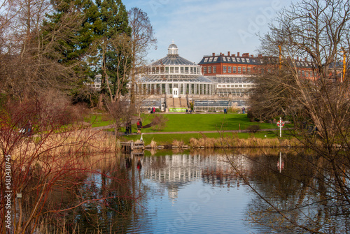 Botanical garden of Rosenborg Palace in Copenhagen, Denmark
