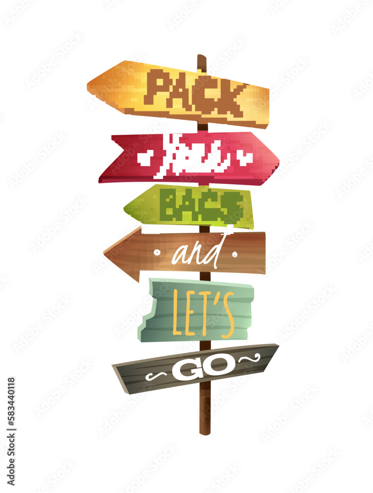 Realistic Travel Signboards