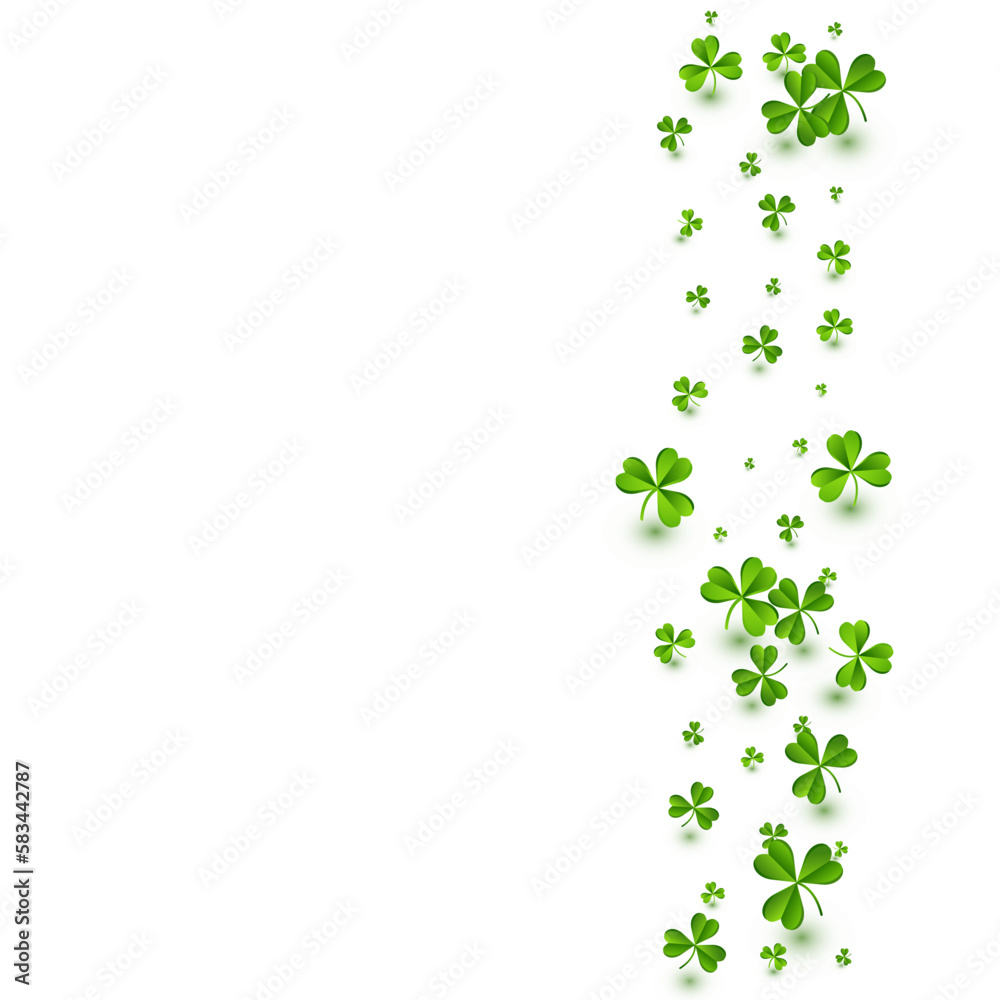 Spring Clover Fly Vector White Background. Spring Clover Fly Vector White Background.