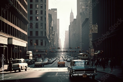  Nostalgic 1960s New York Street View - Generative AI Illustration