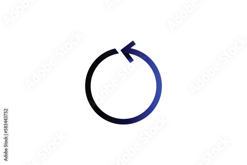 Minimal restart or re icon logo design vector template
