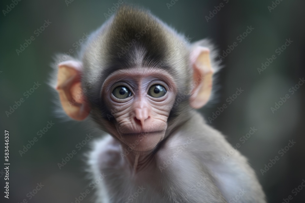Cute adorable baby monkey generative ai photo Cute adorable baby monkey generative ai photo