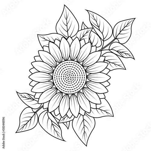 floral coloring pages, floral coloring background, flower coloring book pages, vector floral coloring pages