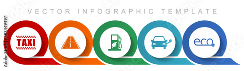 Renewables, transport icon set, miscellaneous icons such as taxi, road, bio fuel, electric car and eco sign for webdesign and mobile applications, flat design infographic vector template in eps 10