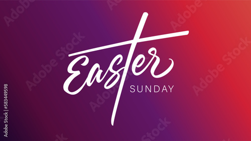 Foto Easter Sunday calligraphy web slide