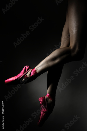 Ballerina legs in Pointe shoes