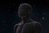 the person made of constellations, generative AI