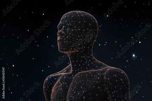 the person made of constellations  generative AI
