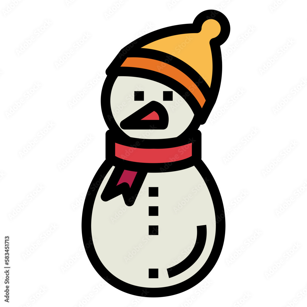 snowman filled outline icon style snowman filled outline icon style