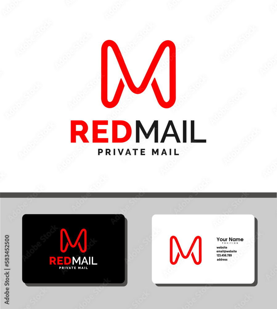 Simple and outstanding logo template design that illustrates the M letter forming mail icon Simple and outstanding logo template design that illustrates the M letter forming mail icon