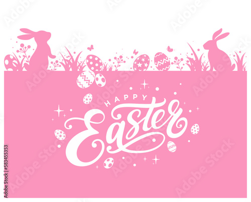Happy easter template printable, Easter lettering, Happy easter banner, Easter greeting card, Happy easter poster design, Printable easter cards, Easter brunch poster