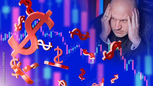 Businessman bankruptcy. Man...