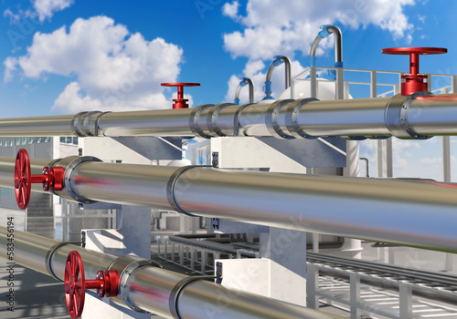 Gas pipeline. Oil pipes und...