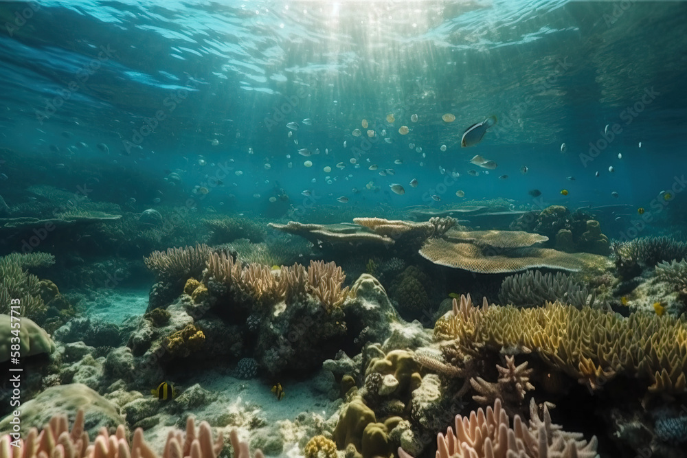 coral reef and fishes sea life underwater nature tropical blue coral reef and fishes sea life underwater nature tropical blue