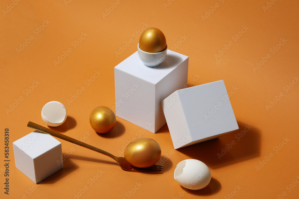 Pension rewards, returns and investment funding concepts, golden eggs Pension rewards, returns and investment funding concepts, golden eggs