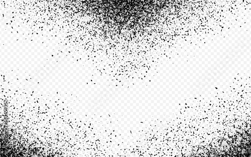 Black Noise Vector Transparent Background. Sullen