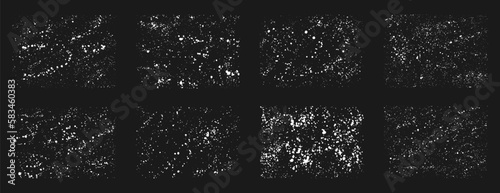 Paint ink splatter, overlay.  Set. Vector illustration