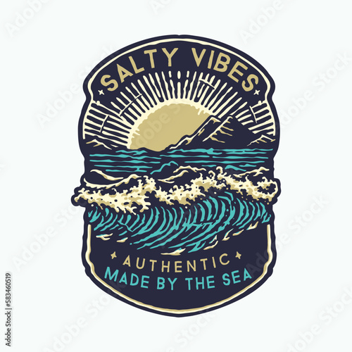 Salty vibes and the waves logo with the title 'salty vibes '