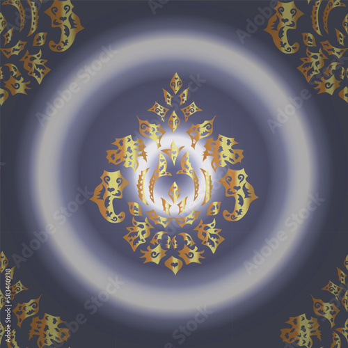 seamless pattern with vintage elements on colorful background