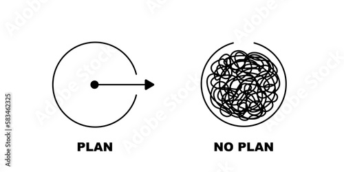 Conceptual illustration of existing plan and no plan