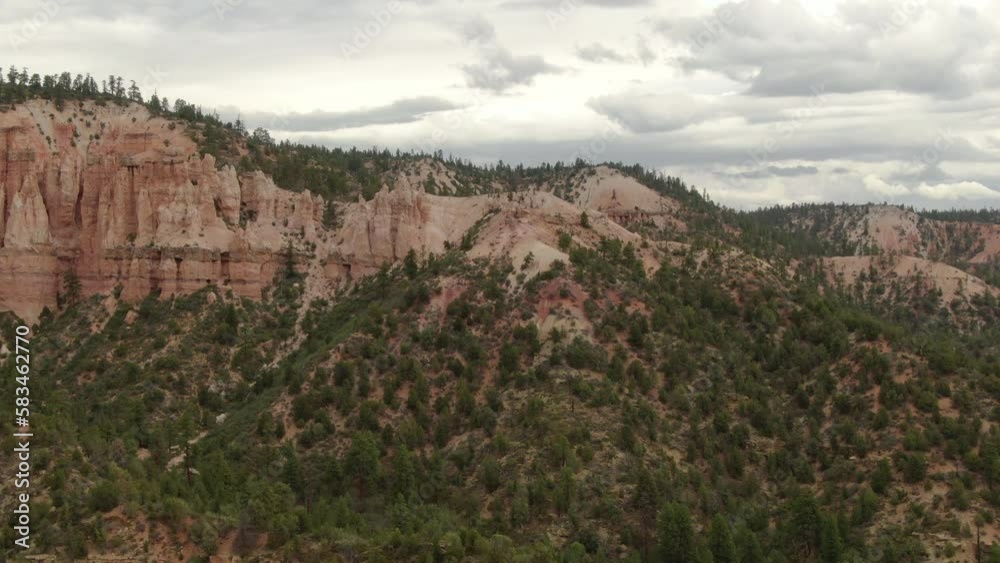 Pink Cliffs Hoodoos Aerial Shot Outside Bryce Canyon Rotate Pink Cliffs Hoodoos Aerial Shot Outside Bryce Canyon Rotate