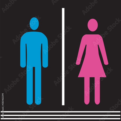 Men and Lady restroom sign