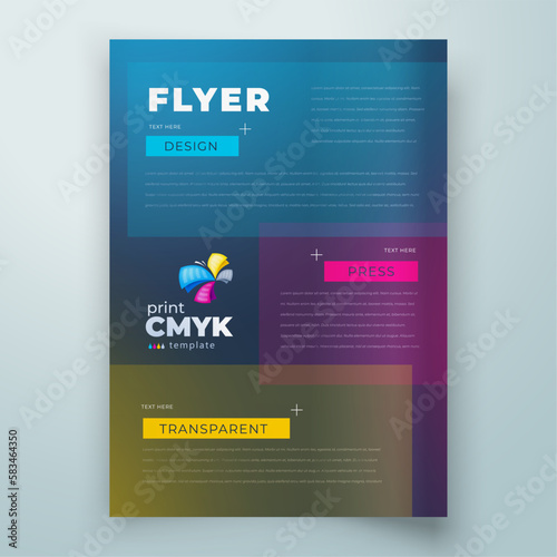 Flyer print cmyk polygraphy theme Cover design template vector blue back