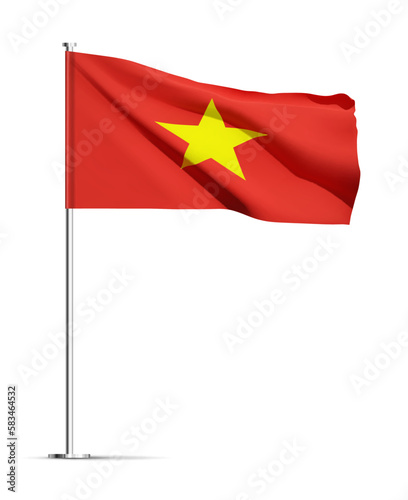 Vietnam flag isolated on white background. EPS10 vector