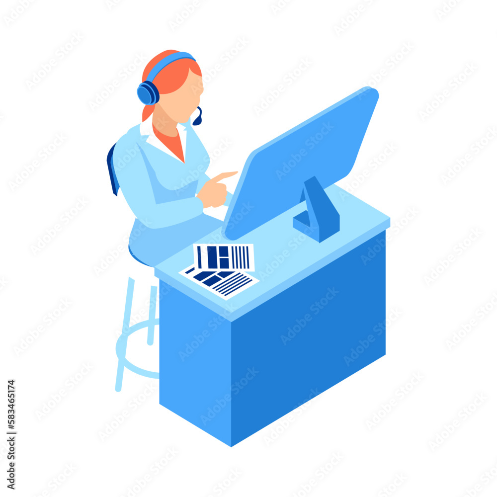 Telemedicine Isometric Icon Telemedicine Isometric Icon