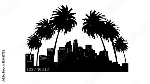 Los Angeles city silhouette