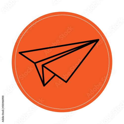 aper plane line icon illustration design.